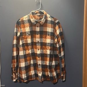 Duluth Trading plaid flannel 100% cotton button-down shirt in size XXL